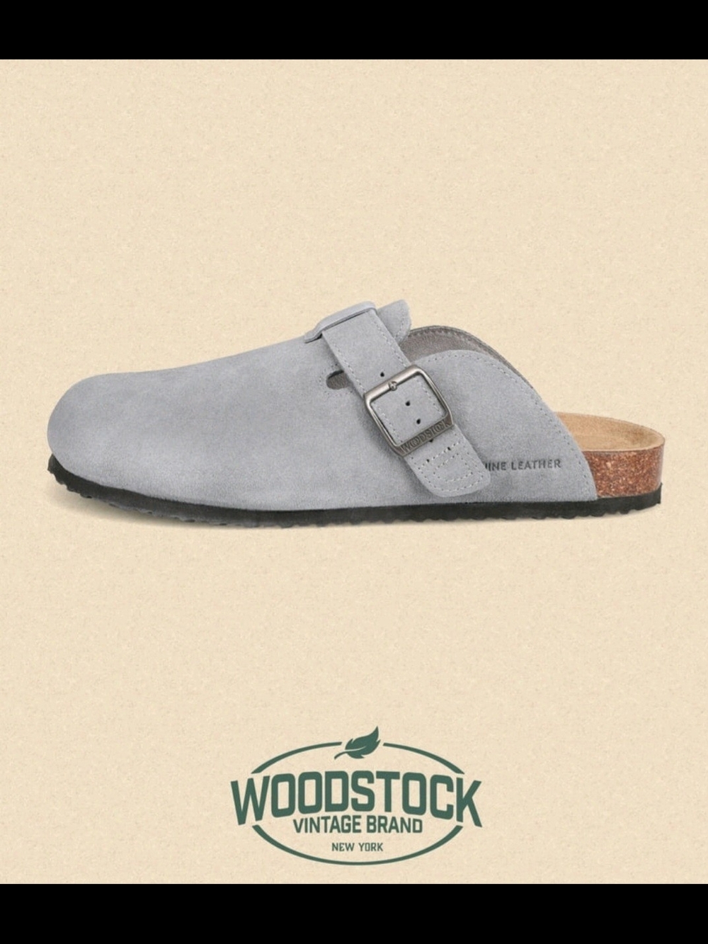 Woodstock Men's Beacon Genuine Leather Comfort Clog Sandal